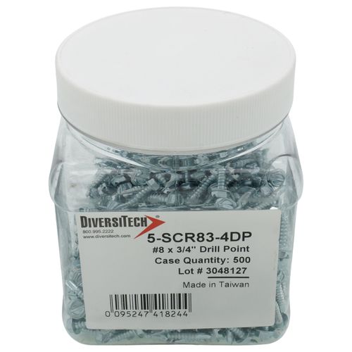 Main product image of #8 x 3/4" Drill Point Hex Washer Head Metal Sheet Metal Screw (500 Pack)