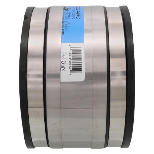Main product image of 4" x 4" Flexible Strong Back PVC Shielded Coupling (Clay to Cast Iron, PVC, Copper, Steel or Lead)