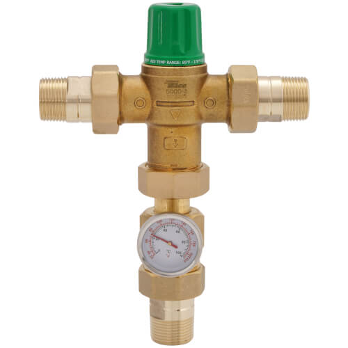 Main product image of 3/4" NPT Male Union 5003 Mixing Valve w/ Gauge (Low Lead)