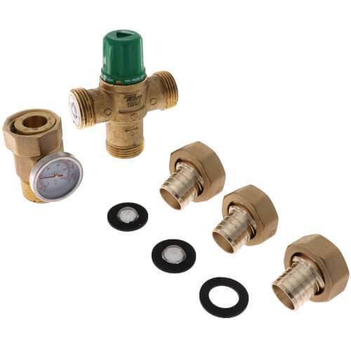 Main product image of 1" PEX Union 5004 Heating Only Mixing Valve w/ Gauge