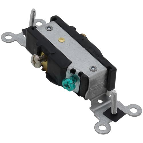 Main product image of Commercial-Grade Single Receptacle, NEMA 5-15R - White (15A, 125V, 2P)