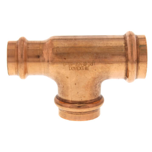 1" x 3/4" x 1" Press Copper Tee