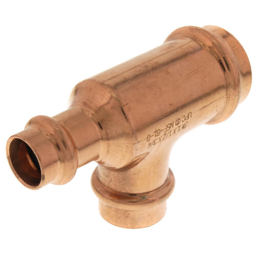 1" x 1/2" x 3/4" Press Copper Tee