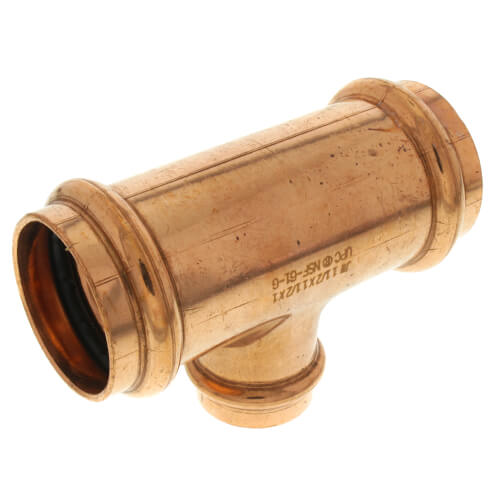 1-1/2" x 1-1/2" x 1" Press Copper Tee
