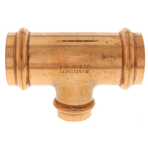 1-1/2" x 1-1/2" x 1" Press Copper Tee