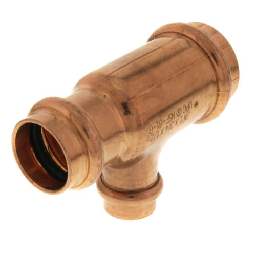 1-1/2" x 1-1/4" x 1" Press Copper Tee