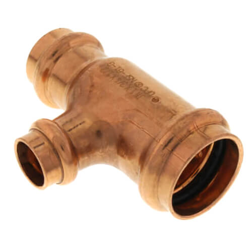 1-1/2" x 1-1/4" x 1" Press Copper Tee