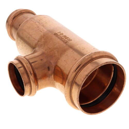 2" x 1-1/4" x 1-1/4" Press Copper Tee