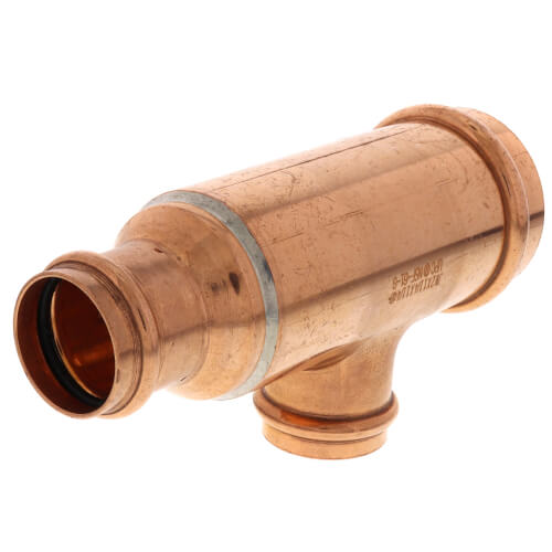 2" x 1-1/4" x 1-1/4" Press Copper Tee