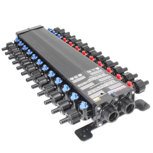Main product image of 1/2", 24 Port PolyAlloy Crimp MANABLOC (9 hot, 15 cold)