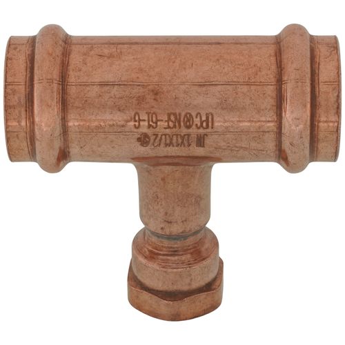 Main product image of 1" x 1" x 1/2" Press x Press x Female Copper Tee