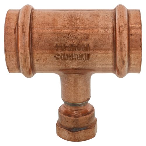 Main product image of 1-1/4" x 1-1/4" x 1/2" Press x Press x Female Copper Tee