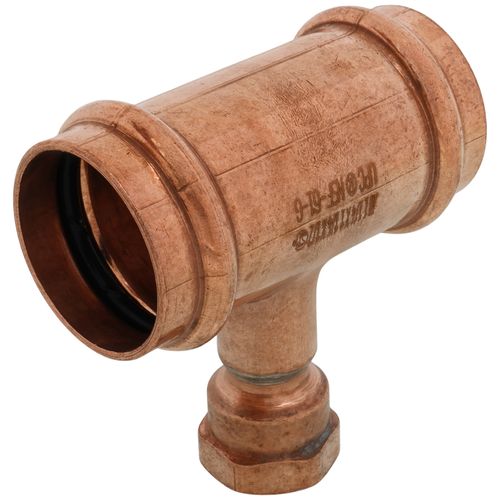 Main product image of 1-1/4" x 1-1/4" x 1/2" Press x Press x Female Copper Tee