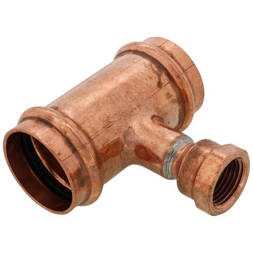 Main product image of 1-1/4" x 1-1/4" x 1/2" Press x Press x Female Copper Tee