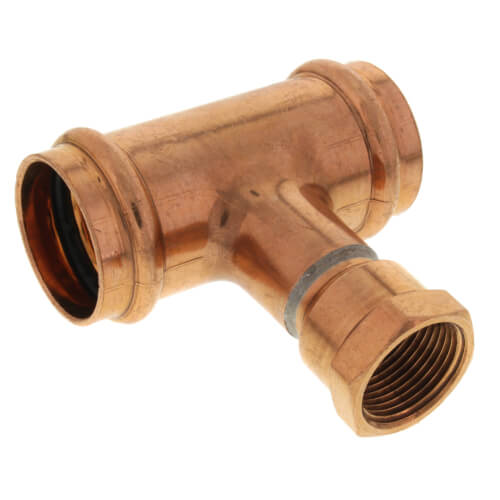 Main product image of 1-1/4" x 1-1/4" x 3/4" Press x Press x Female Copper Tee