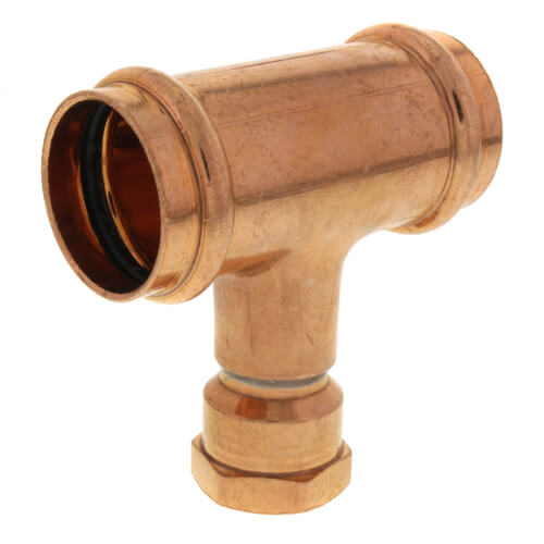 Main product image of 1-1/4" x 1-1/4" x 3/4" Press x Press x Female Copper Tee
