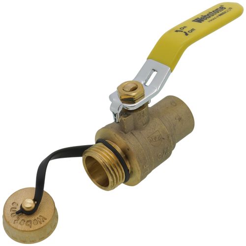 3/4" Sweat x Hose Full Port Ball Valve (Lead Free)