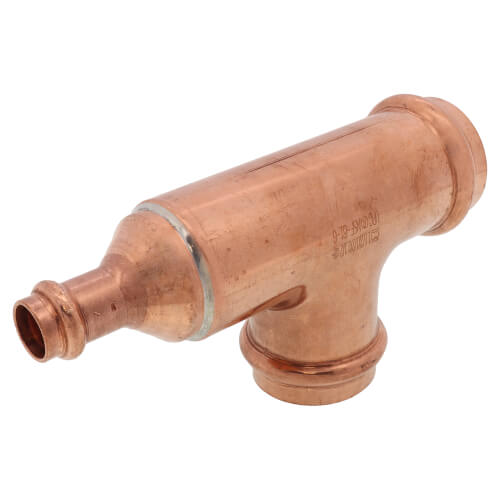 1-1/2" x 1/2" x 1-1/2" Press Copper Tee