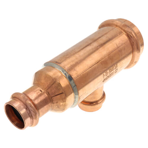 1-1/2" x 3/4" x 3/4" Press Copper Tee