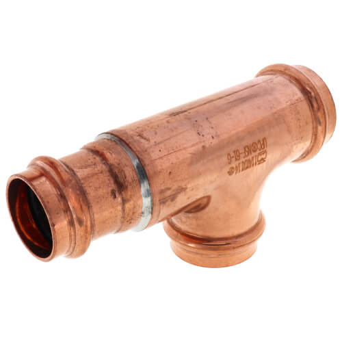 1-1/4" x 1" x 1-1/4" Press Copper Tee