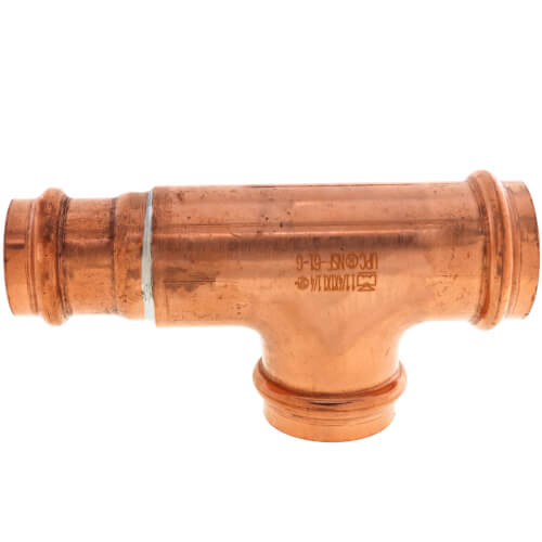 1-1/4" x 1" x 1-1/4" Press Copper Tee