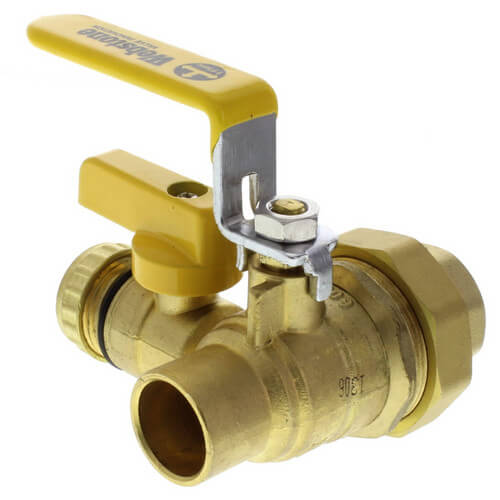 Main product image of 3/4" Full Port Forged Brass Ball Valve w/ Single Union End, Hi Flow Hose Drain & Reversible Handle (Lead Free)