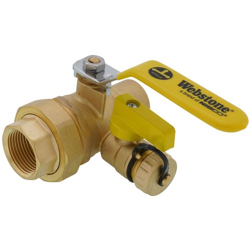 Main product image of 1" Threaded x 1" Sweat Pro-Pal Union Full Port Ball Valve w/ Hose Drain