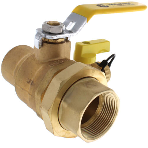 Main product image of 1-1/2" Threaded x 1-1/2" Sweat Pro-Pal Union Full Port Ball Valve w/ Hose Drain (Lead Free)