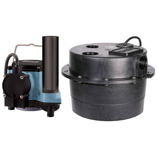 Main product image of WRSC-6 1/3 HP, 45 GPM @ 5', 230V - Submersible Utility Pump Water Removal System w/ 3-1/2 gal. tank. & 8ft power cord w/o plug