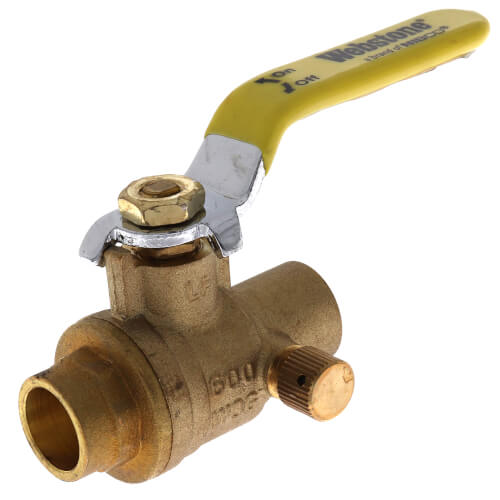 50622w Webstone 50622w 12 Sweat Full Port Forged Brass Ball Valve W Bleeder Lead Free 8890