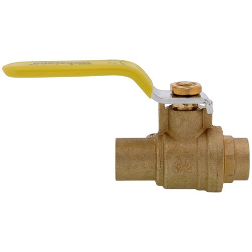 Main product image of 1/2" Sweat Full Port Forged Brass Ball Valve w/ Bleeder (Lead Free)
