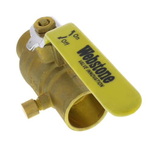 Main product image of 1" Sweat Full Port Forged Brass Ball Valve w/ Bleeder (Lead Free)