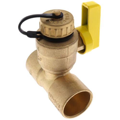 Main product image of 1" C x C T-Drain Valve (Lead Free)