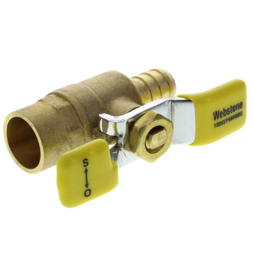 Main product image of 1/2" PEX x Sweat Ball Valve with Wing Handle