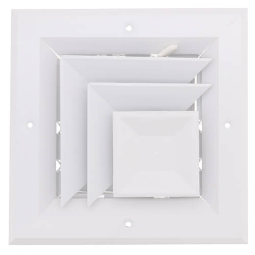 Main product image of 6" x 6" (Wall Opening Size) White Ceiling Diffuser (A505MS Series)