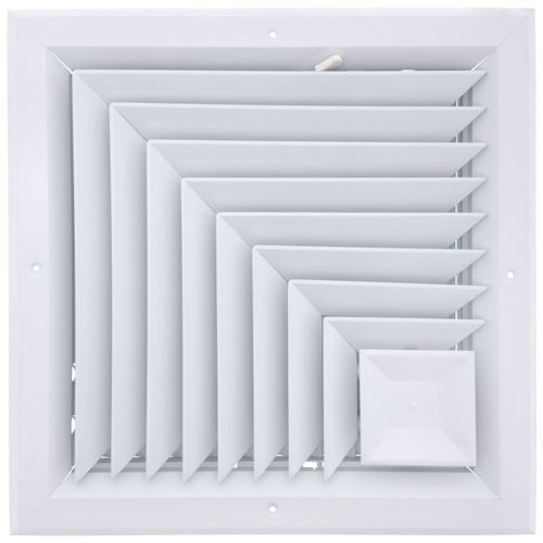 Main product image of 12" x 12" (Wall Opening Size)  White Ceiling Diffuser (A505MS Series)