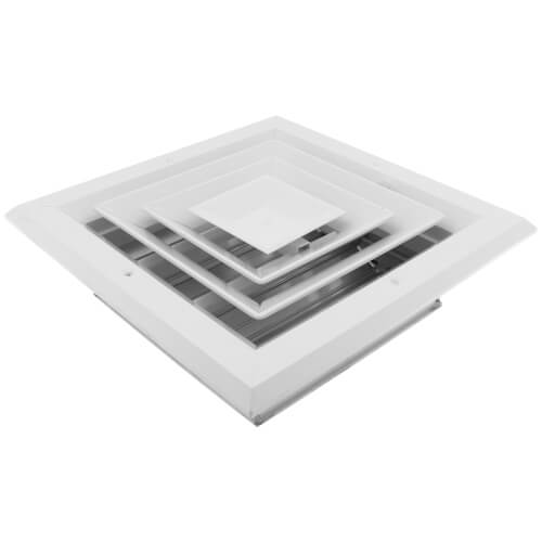 Main product image of  8" x 8" (Wall Opening Size) White Ceiling Diffuser (A504OB Series)