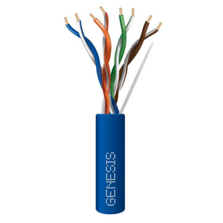 Main product image of 1000 ft - 24/4 Category 5e (Riser) Networking Cable - Blue, Pull Box