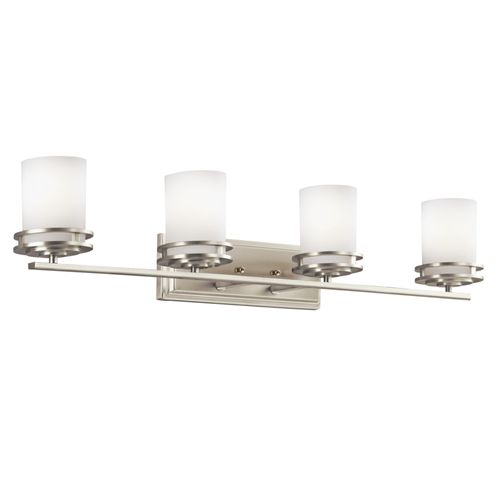 Main product image of Hendrik 33.75" 4 Light Vanity Light w/ Satin Etched Cased Opal (Brushed Nickel)