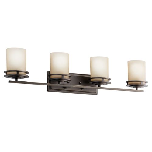 Main product image of Hendrik 33.75" 4 Light Vanity w/ Light Umber Etched Glass (Olde Bronze)