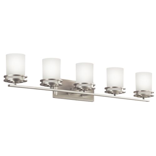 Main product image of Hendrik 43" 5 Light Vanity Light w/ Satin Etched Cased Opal (Brushed Nickel)
