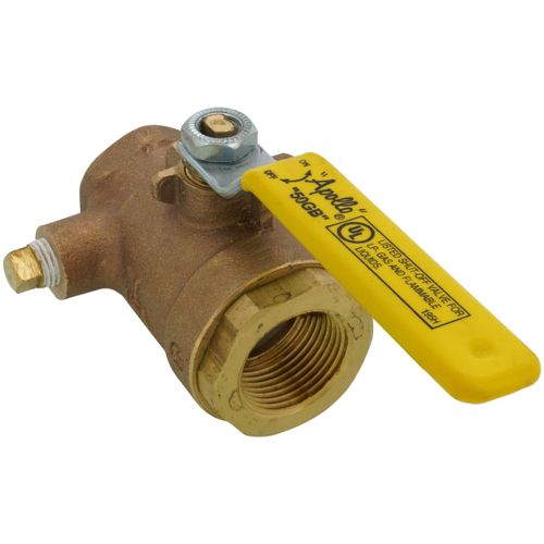 Main product image of 1" Gas Shut-Off Ball Valve, 1/4" Tap (Dual Tapped)