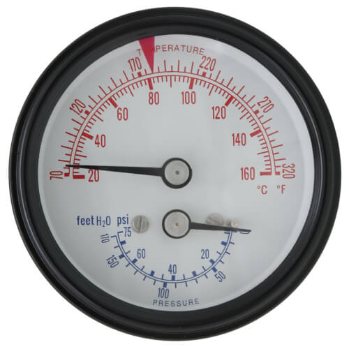 Main product image of Combination Pressure-Temperature Gauge (Boiler Sizes 85-125), 510-218-097