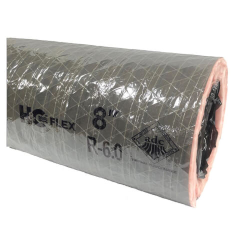 Main product image of 4" x 25' F114 Insulated Flex Duct (Gray Jacket)
