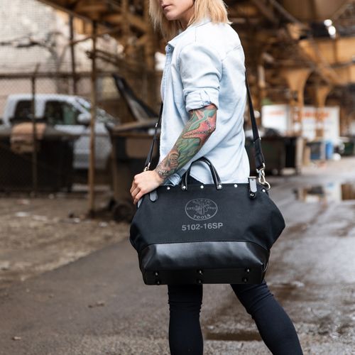 Main product image of 16" Black Canvas Deluxe Tool Bag, 13 Pockets