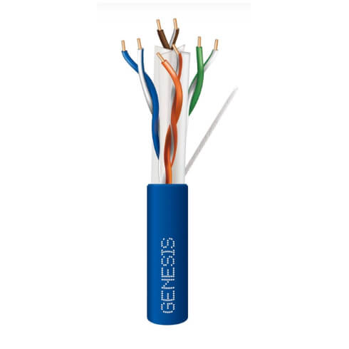 Main product image of 1000 ft. 23/4 Pairs Category 6 Plus (Plenum) Networking Cable - Blue, Reel-in-Box