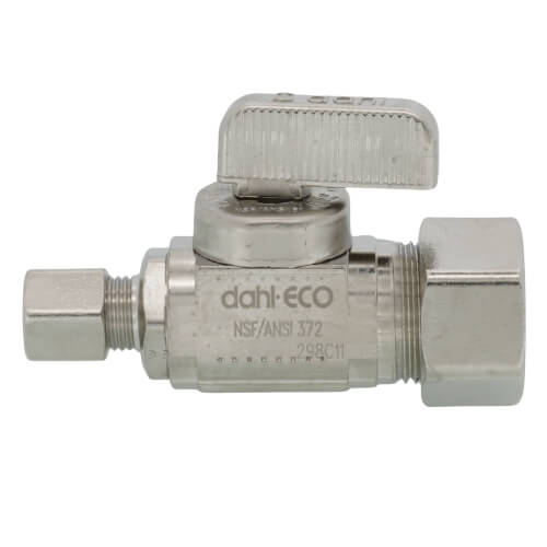 Main product image of 1/2" Nom Comp (5/8" OD) x 1/4" OD Comp Straight Supply Stop, Lead Free (Chrome Plated)