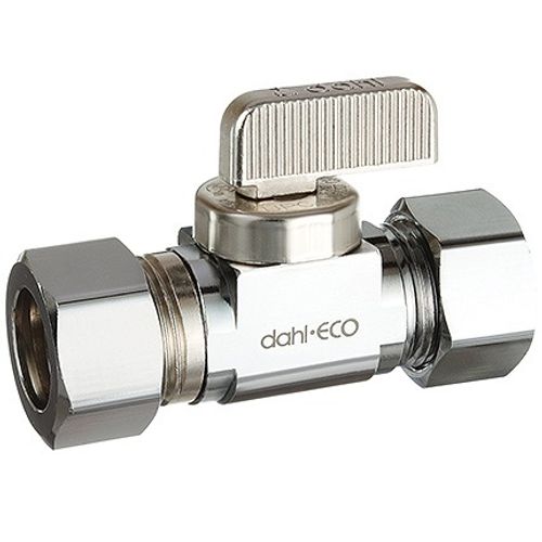 Main product image of 1/2" Nom Comp (5/8" OD) x 5/8" OD Comp Straight Supply Stop, Lead Free (Chrome Plated)