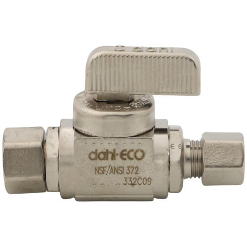Main product image of 3/8" OD Female Compression x 1/4" OD Compression Straight Retrofit Supply Stop, Lead Free (Chrome)