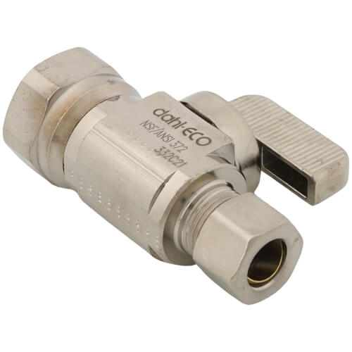 Main product image of 3/8" FIP x 3/8" OD Compression Straight Stop Valve, Lead Free (Chrome Plated Brass)